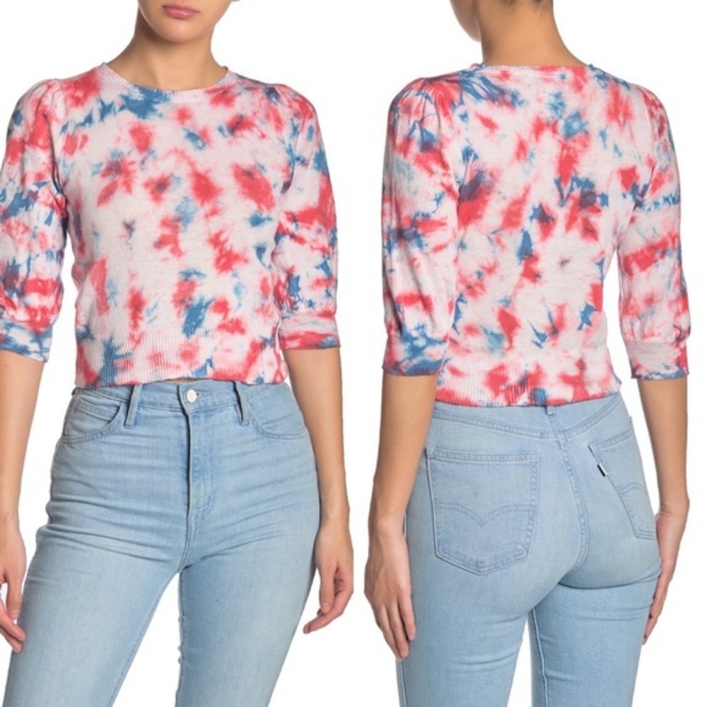NWT John and Jenn Tie Dye Crop Top Lava Burst